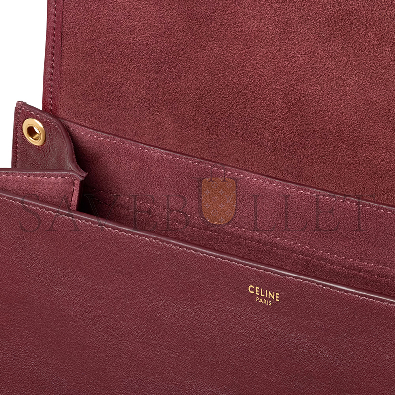 CELINE SOFT TRIOMPHE BESACE IN SUPPLE SHINY LAMBSKIN 123632T88.28PO (34*25*13cm) CELINE SOFT TRIOMPHE BESACE IN SUPPLE SHINY LAMBSKIN 123632T88.28PO (34*25*13cm)